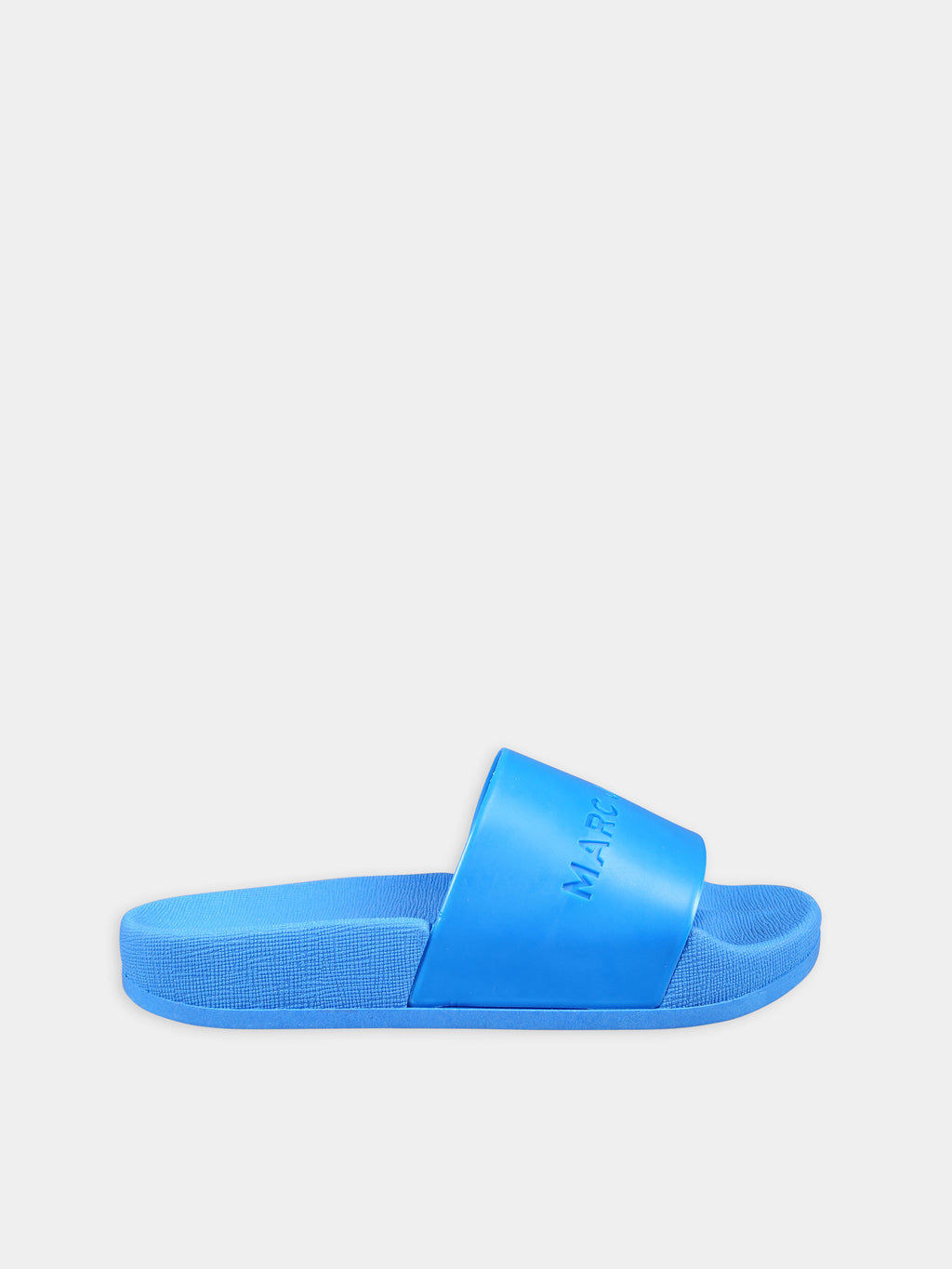 Blue slippers for kids with logo